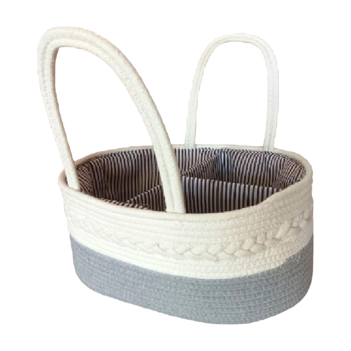 Enakshi (LABEL) Creations Baby Diaper Caddy Nappy Changing Pad Organizer for Living Room Entryway Toys GrayHome & Garden|Househo