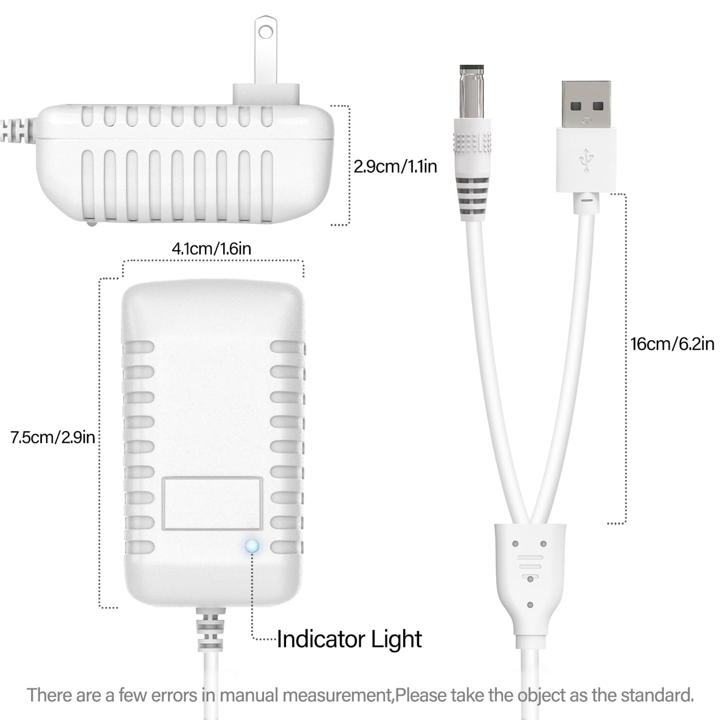 Power Cord For Ingenuity Inlighten, Simple Comfort, Swing'N Go Baby Swing Charger, 2-In-1 Swing Charging Cable With Usb A & Dc P