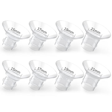 Flange Inserts 8PCS 15/17/19/21mm, Suitable for Momcozy S12pro/S9pro/S9/S10/S12, for Medela/Tsrete/Spectra/Bellababy 24mm Shield