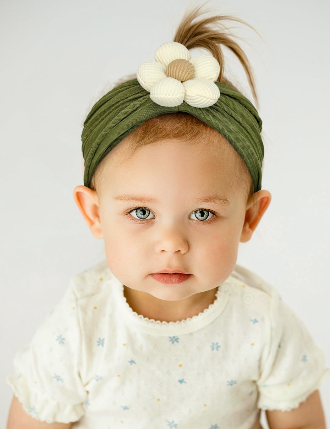 Zurlefy Stretchy Baby Girl Headbands Bows, Infant Headband Bows For Baby Bonnet Newborn Head Wraps Toddler Unisex (03H-16)