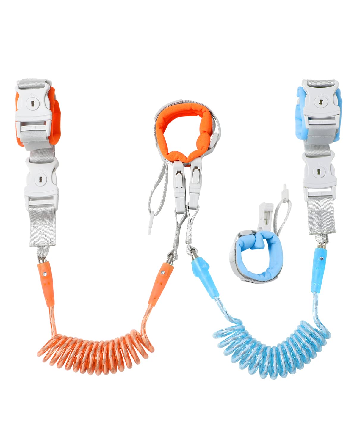 Dr.Meter Anti Lost Wrist Link, 2 In 1 Upgrade Toddlers Safety Wristband Leash With Key & Lock, Dual Length 6.56Ft Kids Walking H
