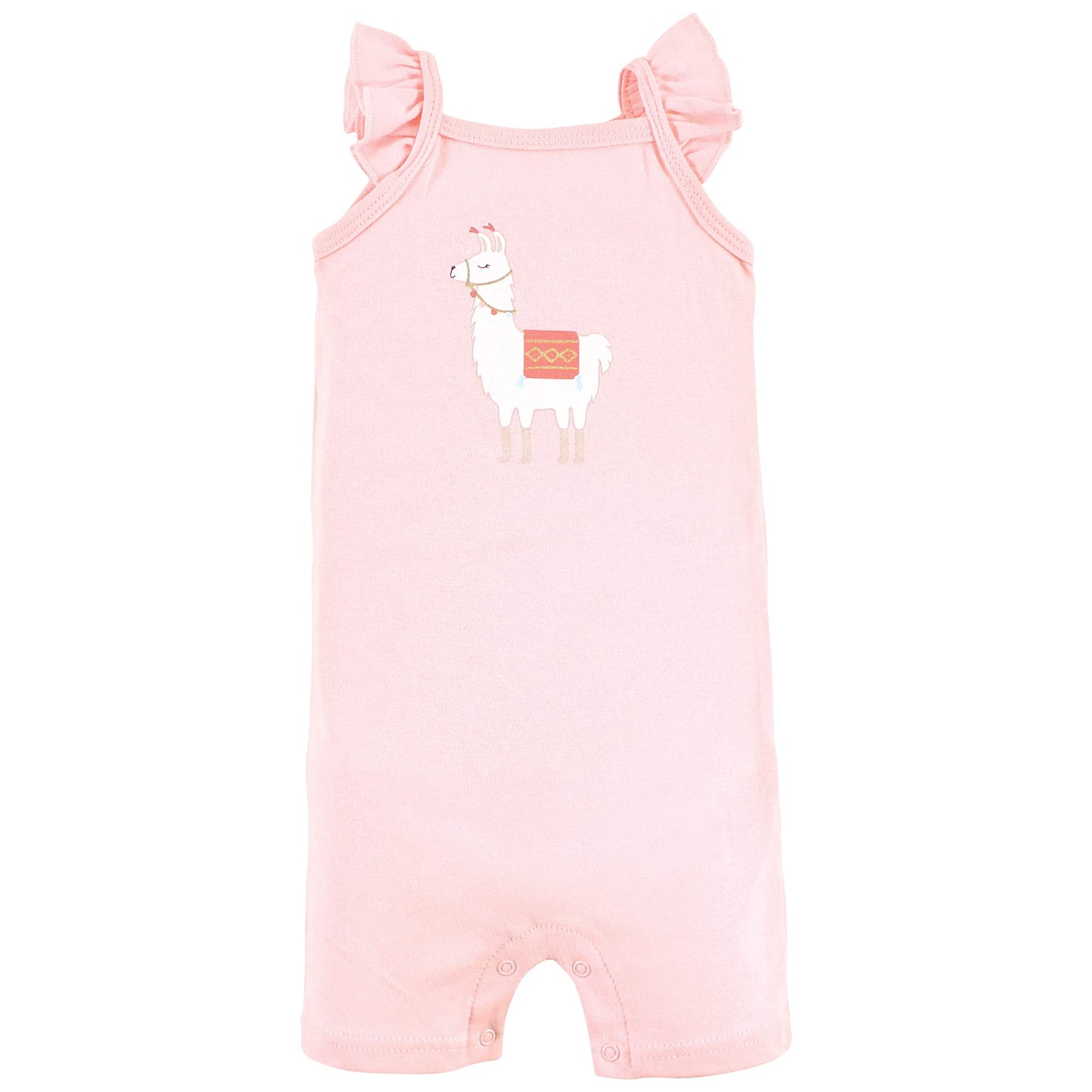 Hudson Baby Unisex Baby Cotton Rompers, Llama, 3-6 Months