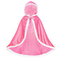 Century Star Girl Fur Princess Cape With Hood Girls Cloak For Little Girls Christmas Pink 7-9 Years