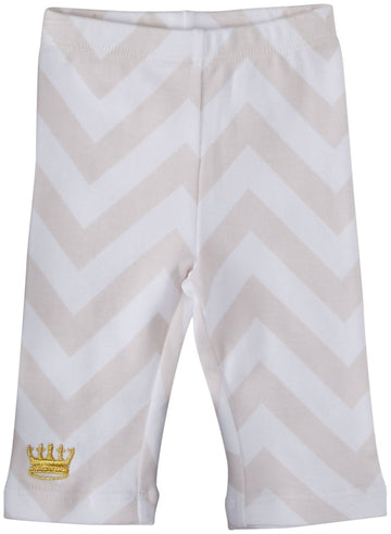 Rosie Pope Unisex-Baby Newborn Unisex Legging, Barely Chevron, 9 Months