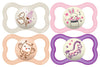 Mam Air Night & Day Baby Pacifier, For Sensitive Skin, Glows In The Dark, 6-16 Months, Girl, 4 Count