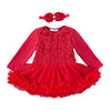 Hopscotch Baby Girls Mini Length Party Dresses In Red Color For Ages (912 Months)