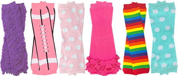 Judanzy Newborn 6 Pack Baby Leg Warmers (Newborn Girls)