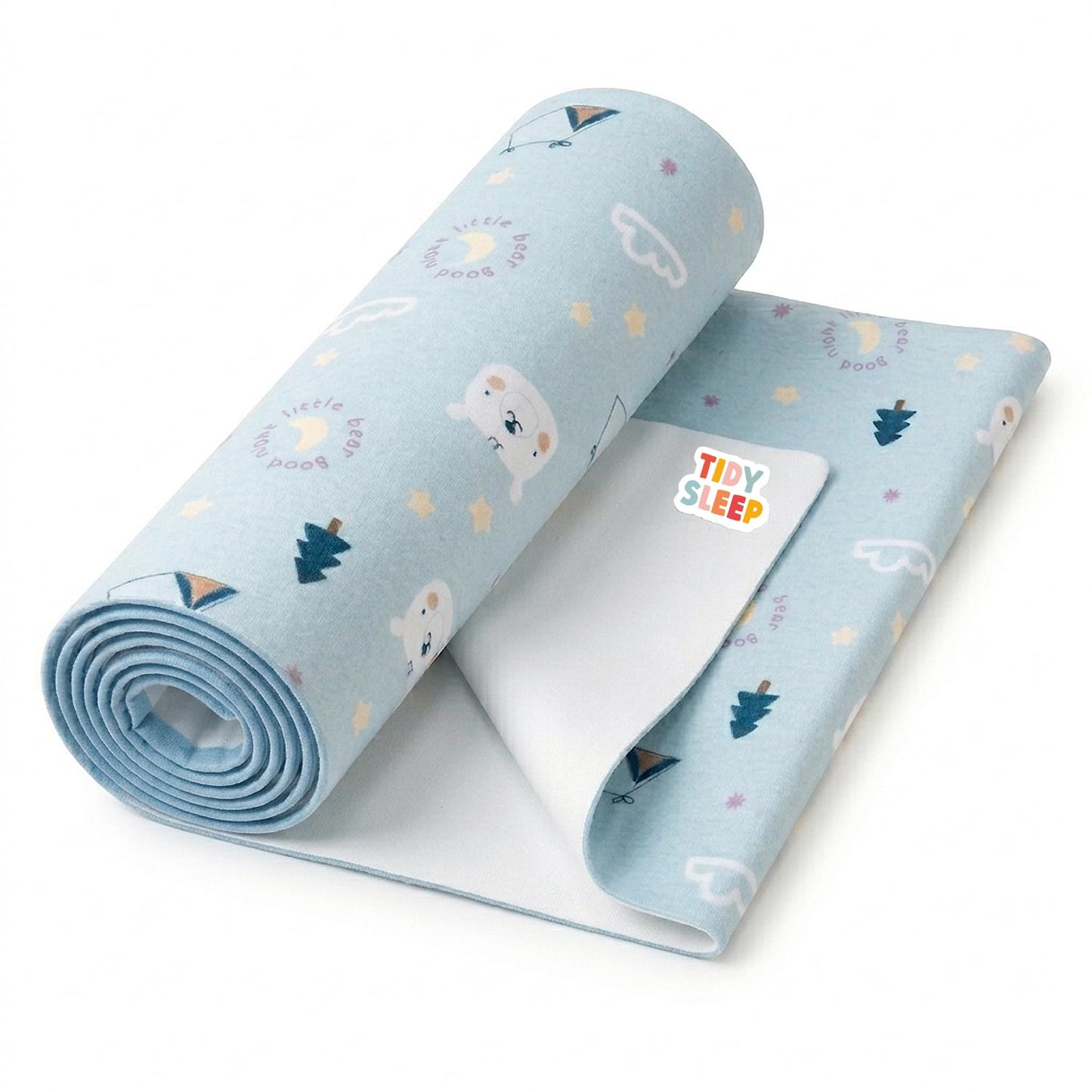 Tidy Sleep Printed Baby Dry Sheet Waterproof Mattress Protector For Newborns | Soft QuickDry Bed Protector Mat | Reusable Leakp