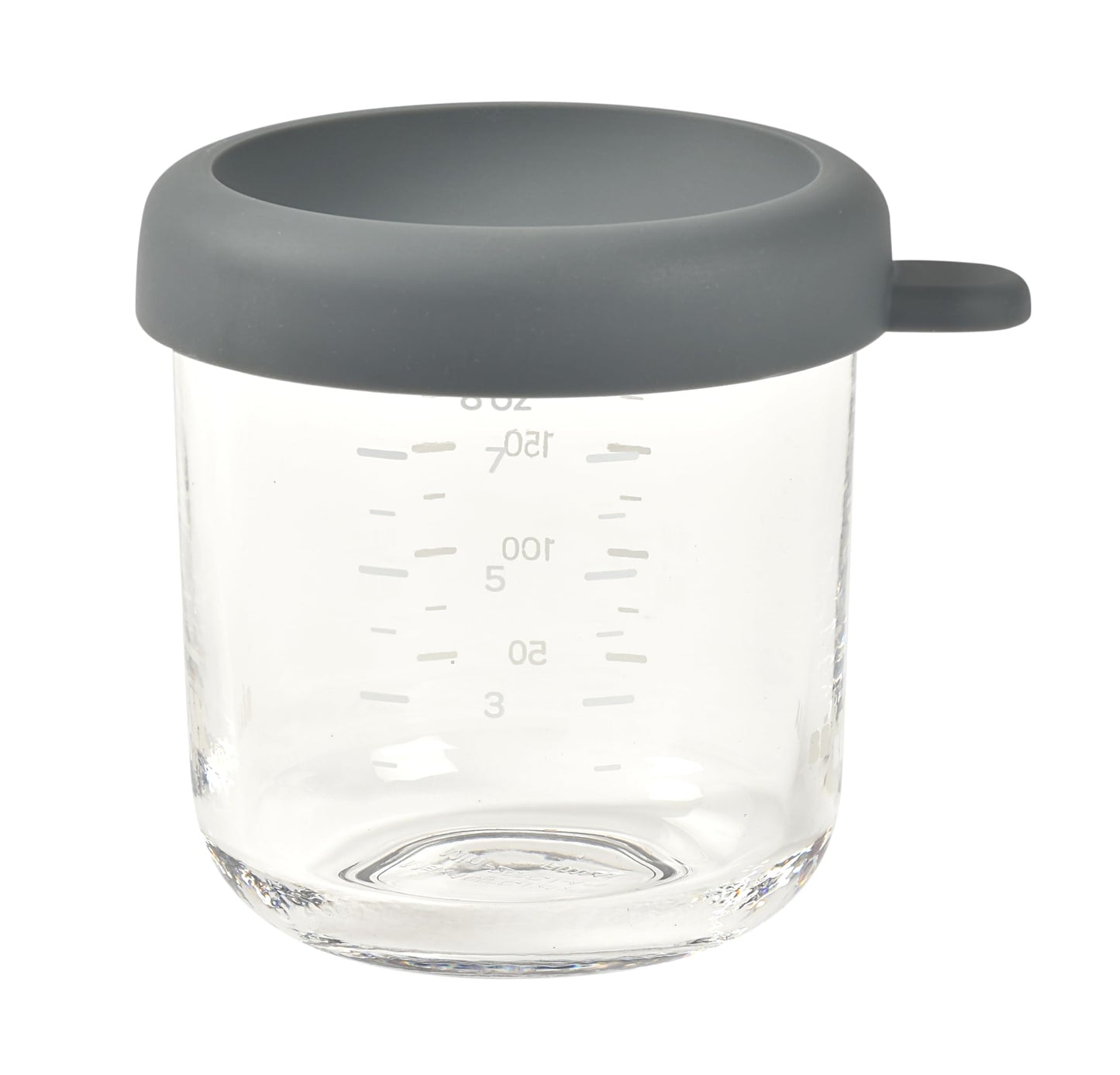 Beaba 8 Oz Glass Baby Food Jars With Soft Silicone Air Tight Lids, Glass Storage Containers With Lids, Microwave And Freezer Saf