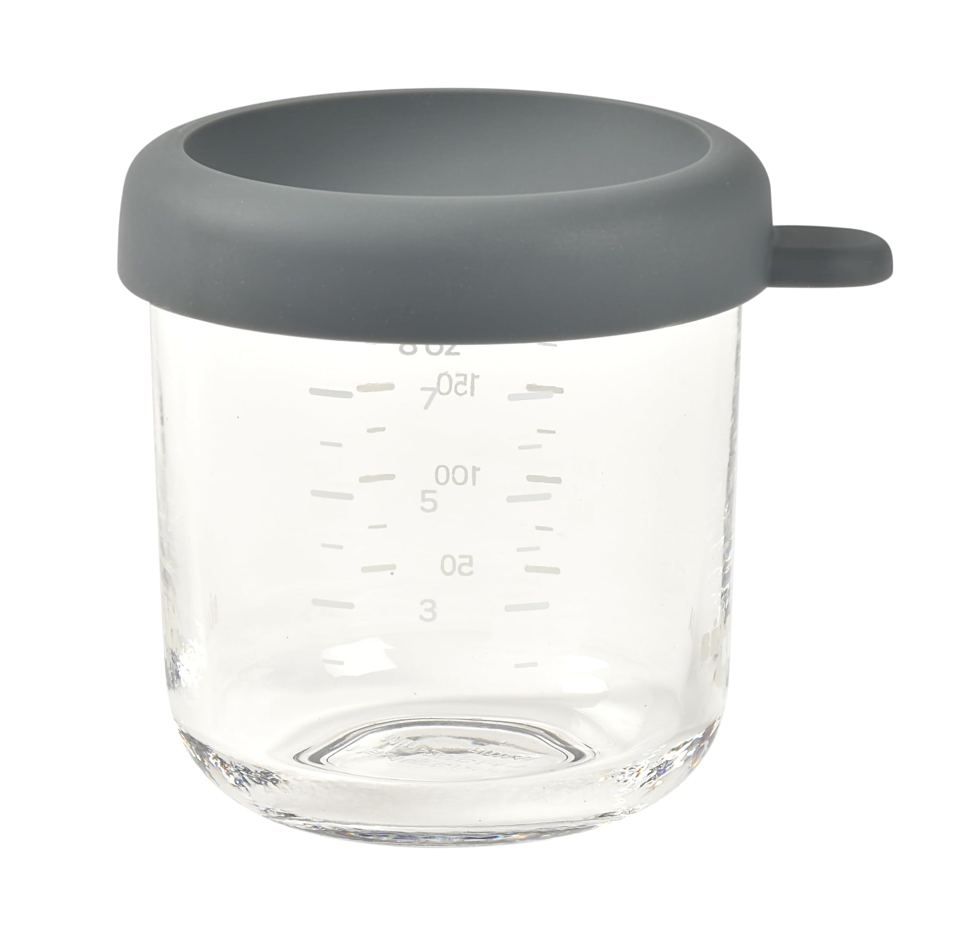 Beaba 8 Oz Glass Baby Food Jars With Soft Silicone Air Tight Lids, Glass Storage Containers With Lids, Microwave And Freezer Saf