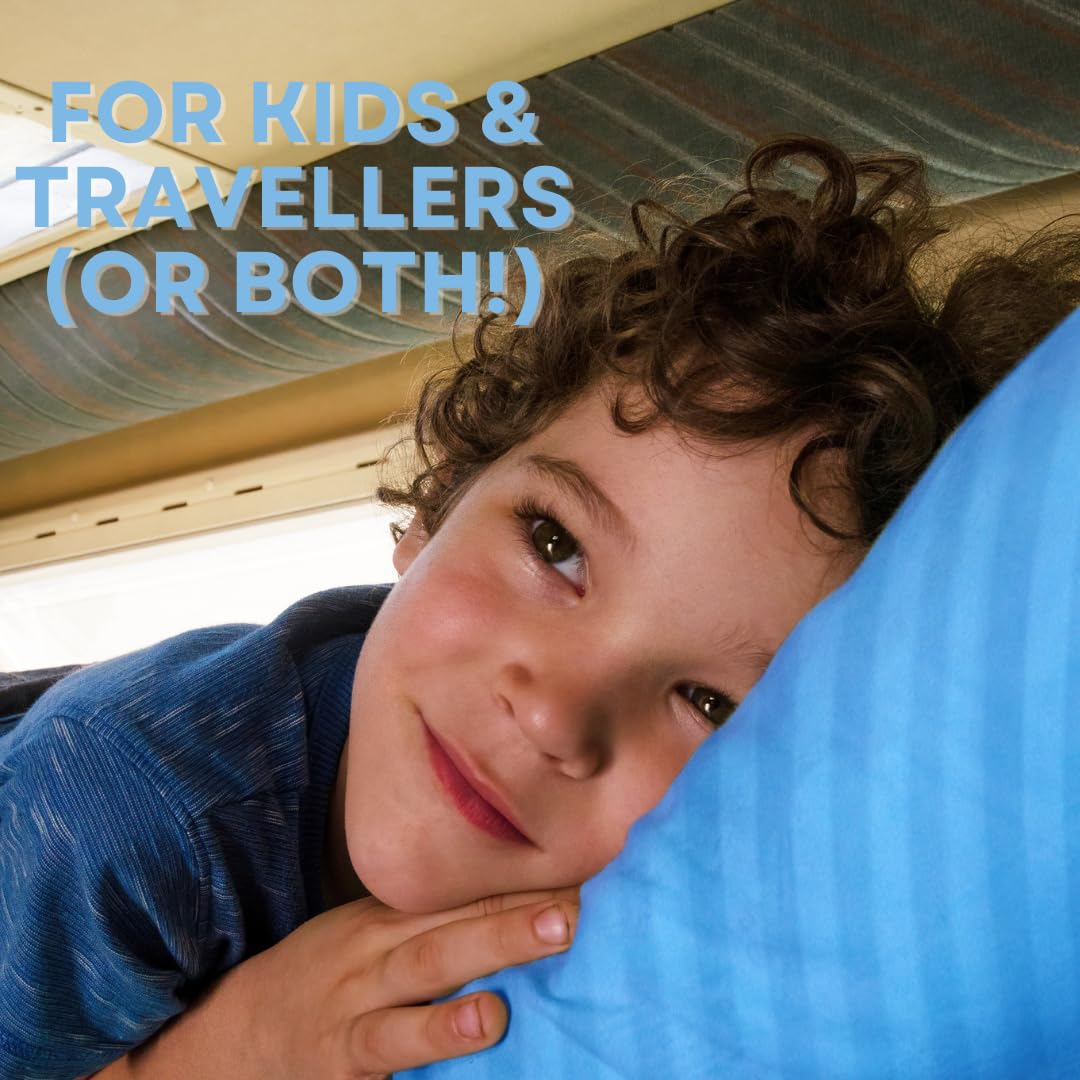 Kinder Fluff Children Pillows (2Pk) - The Only Pillow For Kids 300T Soft Cotton & Down Alternative Fill - Hypoallergenic, Machin