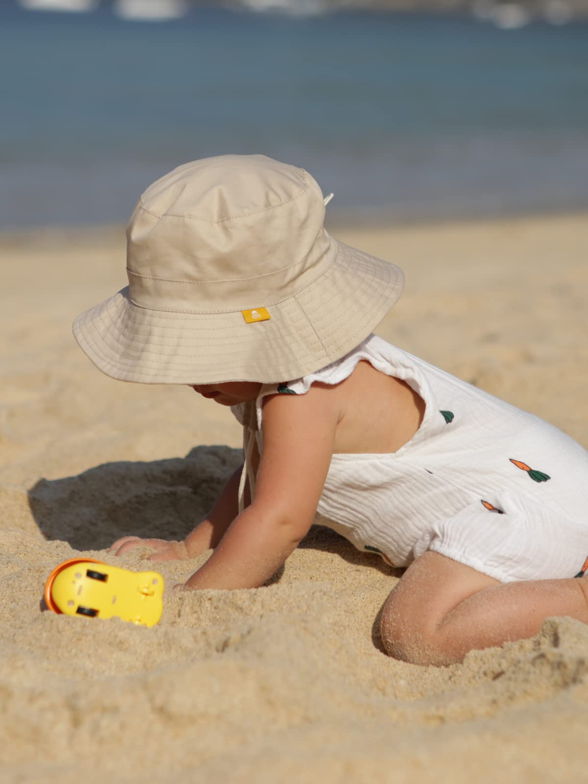 Baby Sun Hat For Boy Girl Toddler Summer Bucket Hat Kids Sun Protection Beach Hat Cotton Baby Hats Light Khaki