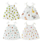 Kidbea 100% Organic Cotton Newborn Baby Girls Sleeveless Dress | Casual Muslin Frock Infant  4 Cute Prints (69 Months)
