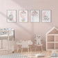 Canssape Set Of 4 Baby Wall Decor Pink Nursery Wall Art Decor For Girls Dream Big Little One Pink Elephant Kids Room Decor Poste