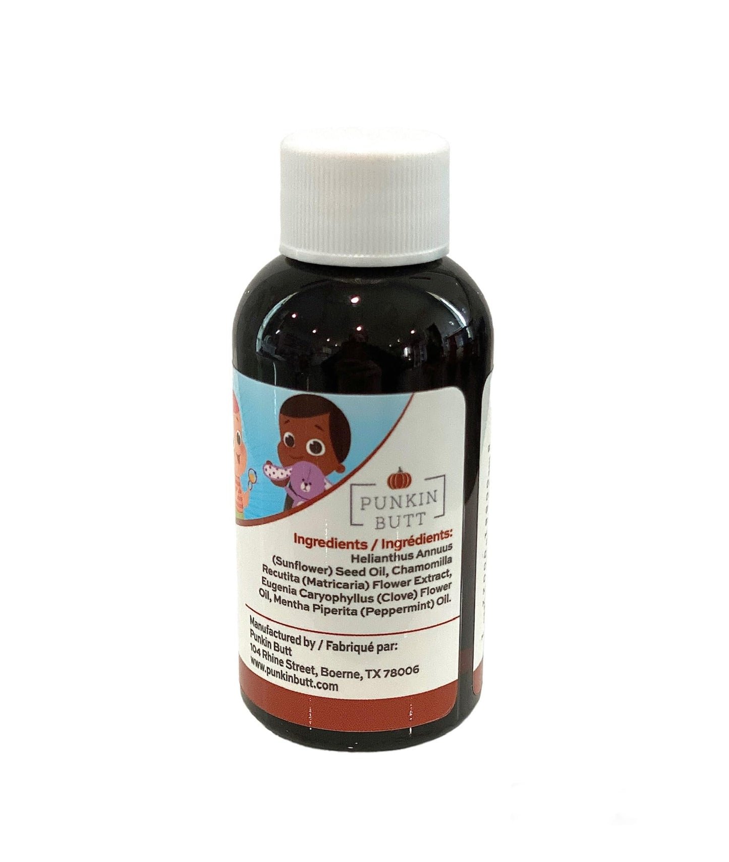 Punkin Butt Teething Oil - 2 Oz - 100% Natural Teething Relief For Babies - Proprietary Blend Includes Chamomile, Sunflower, Pep