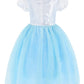 Princess Costumes Fancy Party Birthday,Christmas Dress Up For Little Girls With Accessories 3T 4T (110)