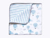 Masilo Bamboo Muslin Made with one of The Softest Fabrics Modern Newborn Baby Blanket  Hot Air Balloon Blue (Pack of 1)