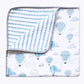 Masilo Bamboo Muslin Modern Newborn Baby Blanket, Pack of 1 Unisex  Hot Air Balloon Blue