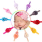 Qandsweet Baby Girl Headbands With Polygonal Flower Inlay Rhinestone For Photography (10 Pack)
