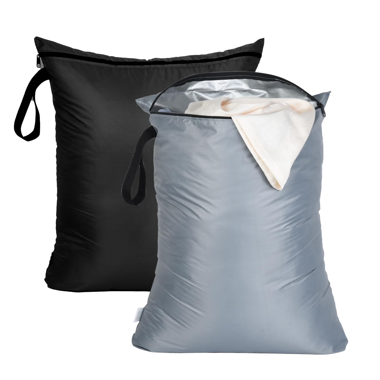 OTraki 2PCS Large Wet Bag 20x24 inch Waterproof Bag for Swimsuit Reusable Wet Dry Bag With Portable Handle & Zipper Wet Clothes 