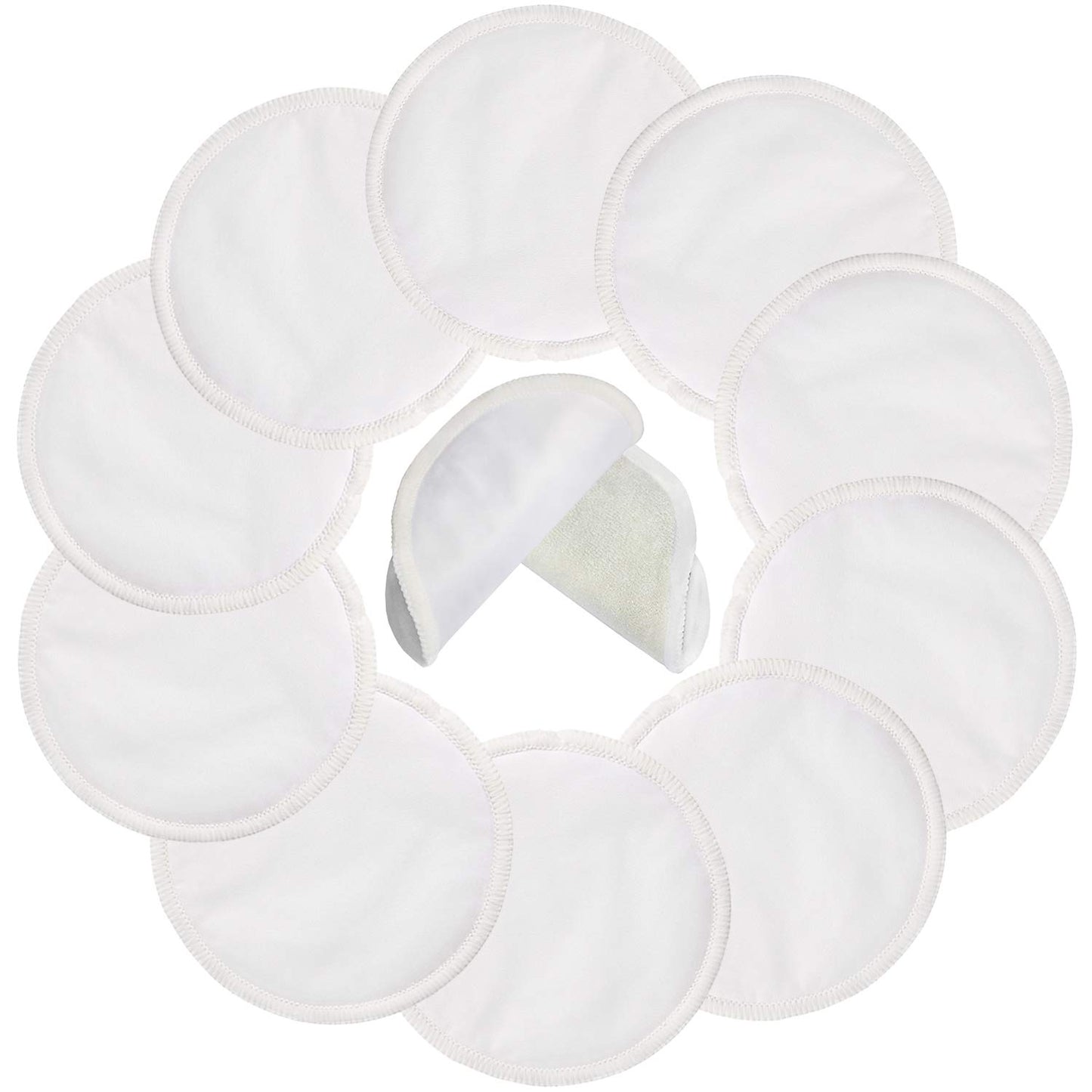 Pinowu Reusable Nursing Pads (10 Pack) For Breastfeeding Moms - 4.7 Inch Washable Breastfeeding Nipple Pad For Maternity With La