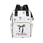 Personalized Baby Diaper Bag Backpack for Women, Custom Name Nursing Mommy Daypack, Diaper Bag for Girls Boys, New Mom Gifts (Bo