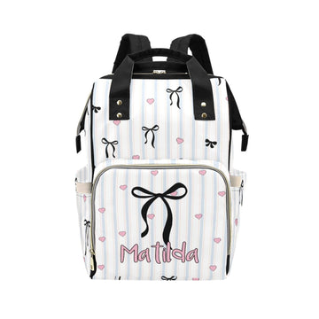 Personalized Baby Diaper Bag Backpack for Women, Custom Name Nursing Mommy Daypack, Diaper Bag for Girls Boys, New Mom Gifts (Bo