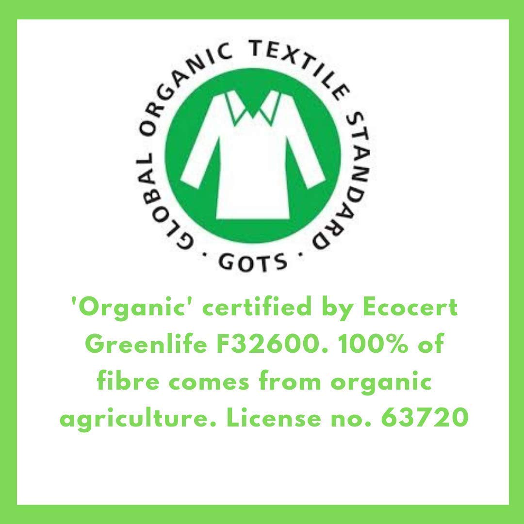 Baby Organic Large Dry Pads 100% Cotton Squares For Baby Care Diapering (60 Count)