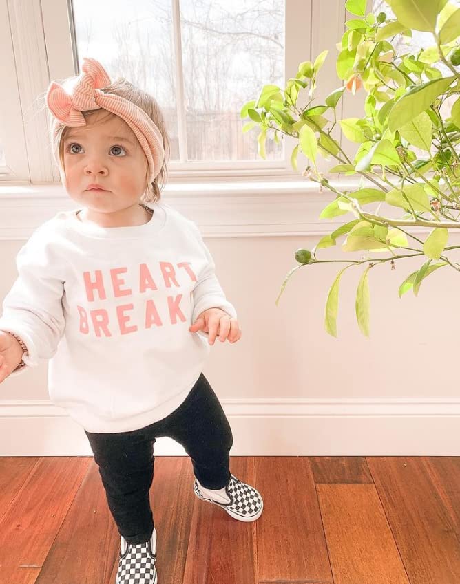 Yingisfitm Toddler Baby Girl Boy Valentines Day Outfit Crewneck Sweatshirt Long Sleeve Shirt Pullover Top Spring Clothes (Pink-H