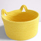 Cafshion Large Toy Basket With Cat Ears, Cute Basket Pet Toy Organizer With Handles Woven Cotton Rope Basket Decorative Basket N