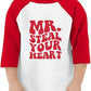 Toddler Boys Valentine'S Day Shirt Mr Valentines Sunglasses Graphic Cotton Outfit Casual 3/4 Raglan Sleeve Tee Tops (1-2T, Red5)