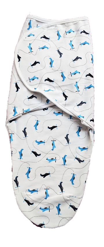 MammaChamp 100% Cotton Swaddle Wrapper Sleeping Sack Bag Wrap for Newborn Baby 03 Months Adjustable/Readymade 100% Cotton (Pac
