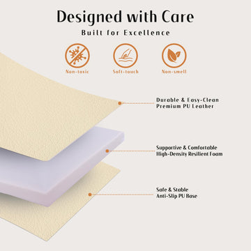 Todiby Foam Baby Play Mat: Pu Leather Waterproof Kids Playmat - Trifold Floor Mat - Large Play Mat For Playpen Thick Pad Fodable