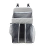 Zerodeko Hanging Diaper Storage Bag for Crib Nursery Grey Organizer Capacity for Diapers Clothes Toys Design for Bedside Strolle