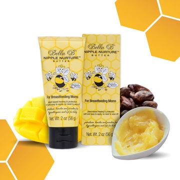 Bella B Nurturing Nipple Butter 2 Oz - Organic Nipple Cream For Breastfeeding - Natural Nipplecreams For Breastfeeding - Breastf