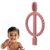 Kidology Baby Teething Toy, Silicone Toothbrush Teether With EasyGrip Handle, DualSided Texture For Massage & Soothing Sore Gu