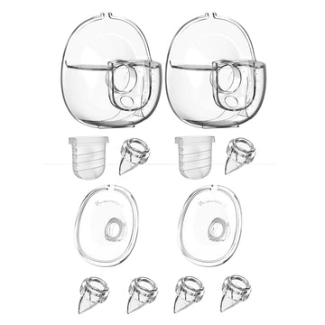 Breast Pump Parts Flange Shield 24Mm Duckbill Valve Silicone Diaphragm Milk Collector Cup Set Overall Replacement Accessories Co