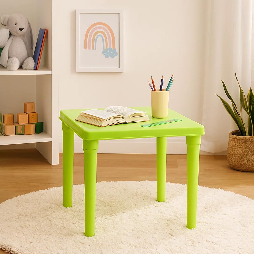 Nilkamal Genius Multipurpose Kids Table | Ludo & SnakeLadder Game | Study, Toy & Laptop Table | Strong & Durable | Multicolor