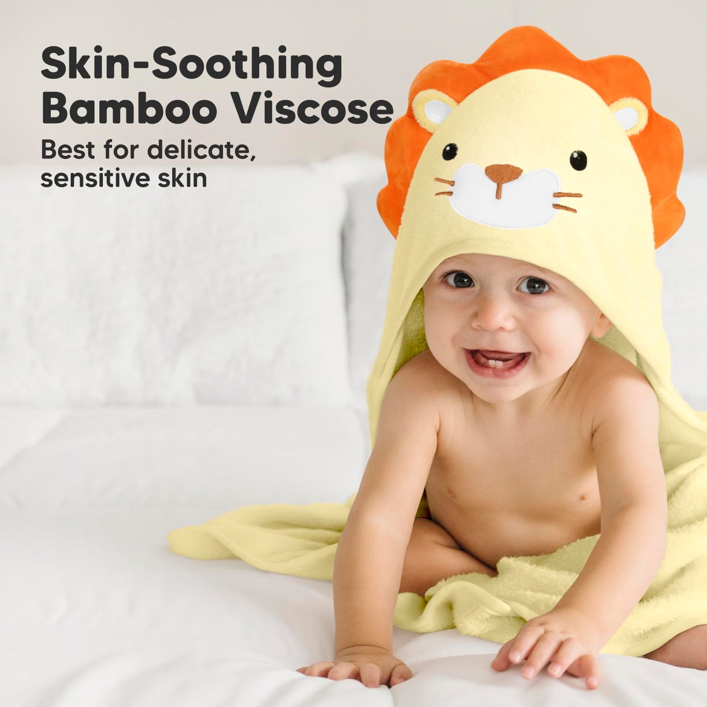 Keababies Baby Hooded Towel - Viscose Derived From Bamboo Baby Towel, Toddler Bath Towel, Infant Towels, Large Hooded Towel, Sof