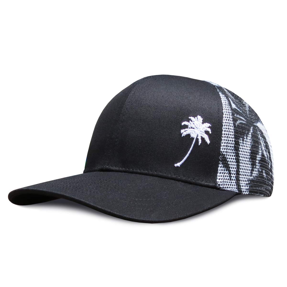 Grace Folly Trucker Hat For Men Or Women- Many Cool Designs (Palm Tree- Mesh Print)