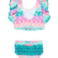 Rufflebutts Baby/Toddler Girls Mermaid Butterfly Tankini - 12-18M