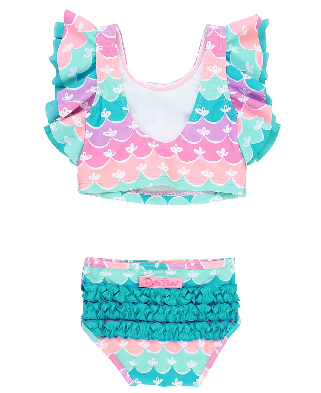 Rufflebutts Baby/Toddler Girls Mermaid Butterfly Tankini - 12-18M