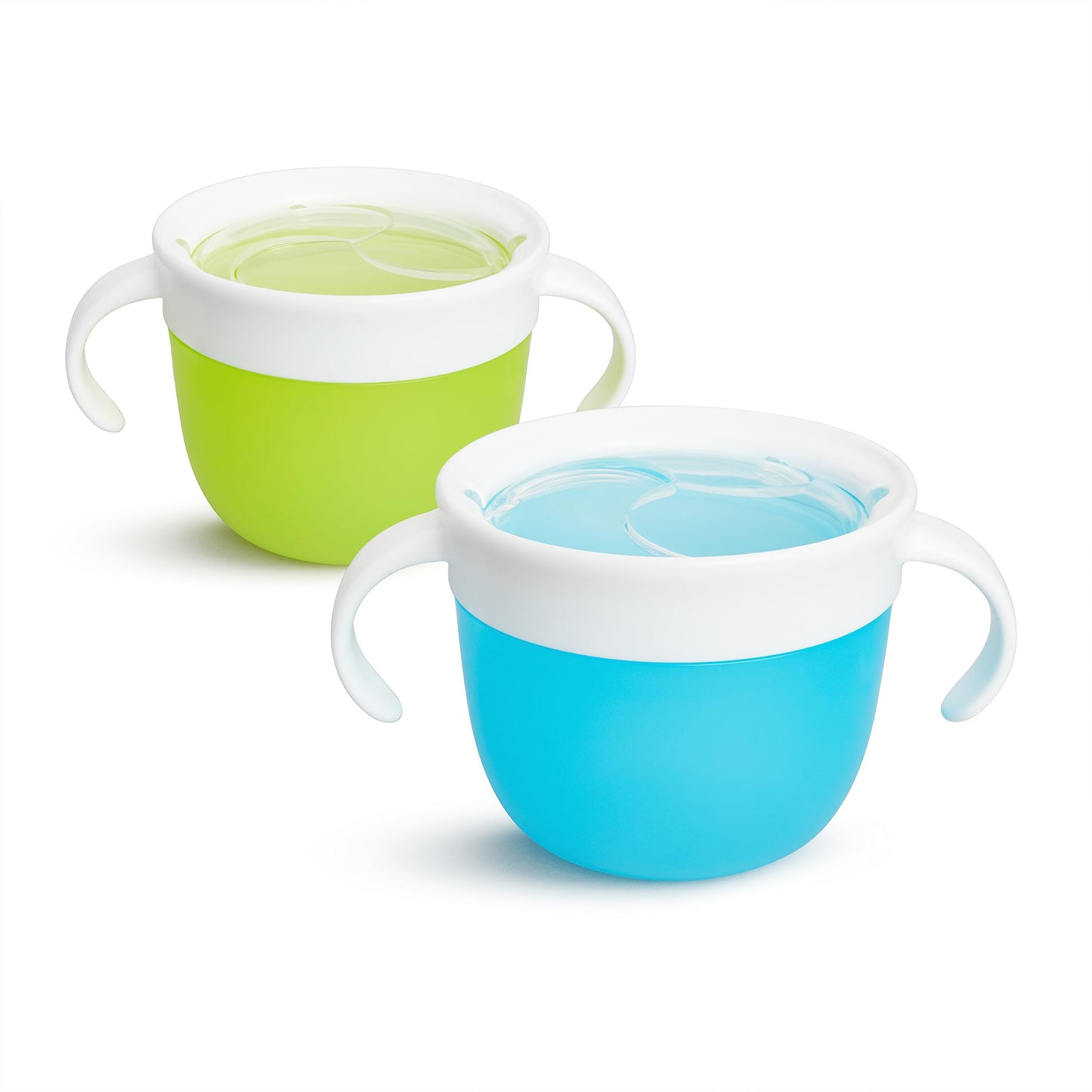 Munchkin Snack Catcher Toddler Snack Cups, (Pack of 2) ,Blue/Green