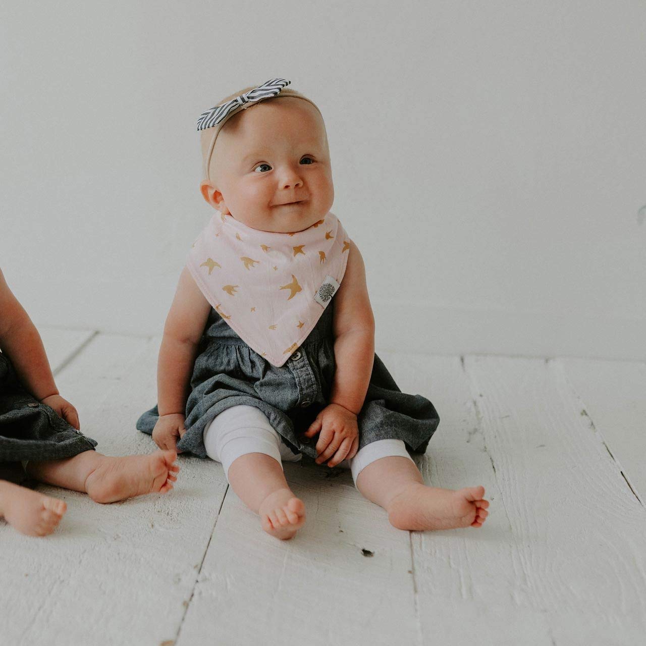 Parker Baby Co. Bandana Drool (Pack of 4) Baby Bibs for Girls - Blush Set