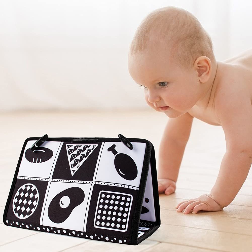 teytoy Tummy Time Mirror Infant Toys Newborn Toys 0-3 Months Brain Developmental Baby Mirror Tummy Time Toys Black and White Hig