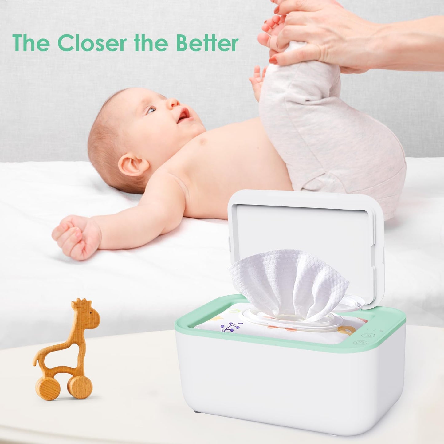 Baby Wipe Warmer And Baby Wet Wipes Dispenser: Wipes Warmer For Newborn Baby Evenly Overall Heated | Portable Wipe Warmer Large