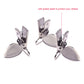 Sutoyuen 1' Metal Heart Suspender Clips,Pacifier Clips For Diy Craft Dummy Pacifier Holders Bib Soother Clip Toy Holder Silver