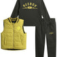 Reebok Baby Boys Pants Set - 3 Piece Full Zip Puffer Vest Long Sleeve Shirt & Fleece Jogger Pants For Infants Toddler & Kids, Si