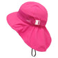 Muryobao Toddler Kids Baby Girls Boys Sun Hat Summer Upf 50+ Uv Protection Caps Wide Brim Neck Flap Beach Play Fishing Hats Rose