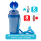 Insulated Straw Water Bottle | Kids Insulated Bottle | Thermos Bottle 12 Ounce Bottle - By Primo Passi (Blue)